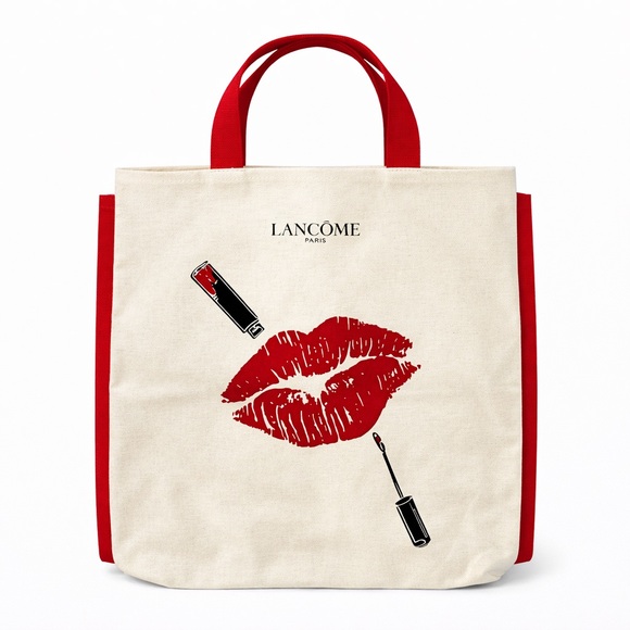 Lancome Handbags - Lancôme Paris Canvas Lip Icon Tote Bag NWT
